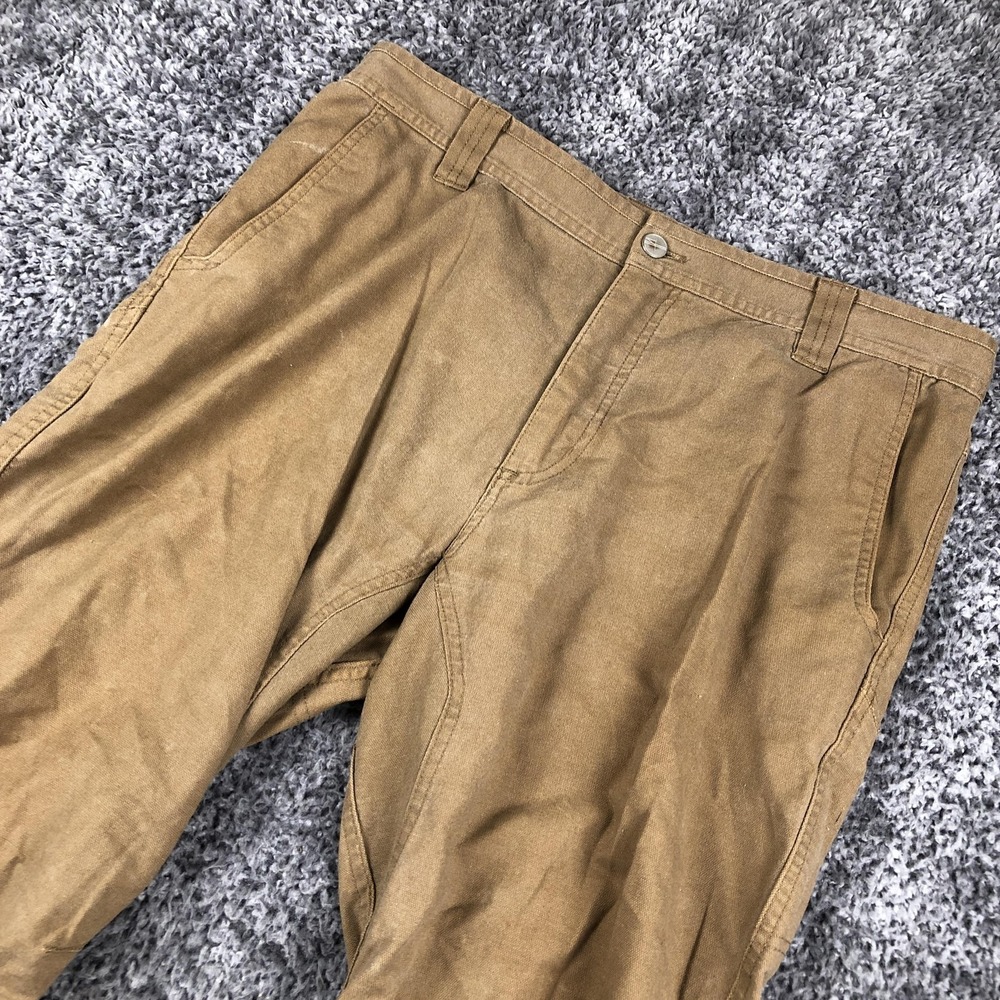 LIVSN Pants Mens 34x31 Brown Flex Canvas Outdoor Workwear Khakis Stretch